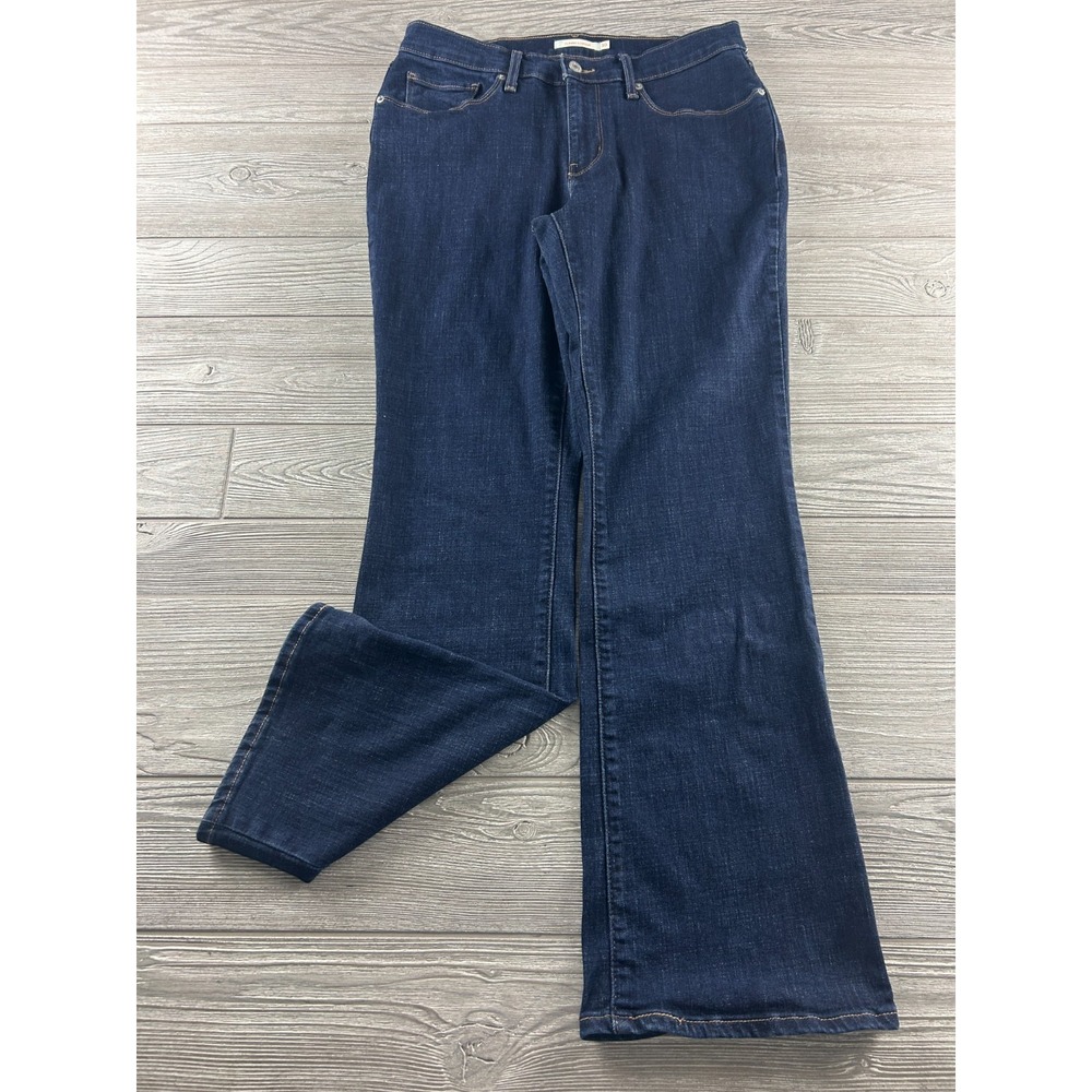 Signature Levi Strauss Classic Bootcut Jeans Dark Wash Womens 30 Denim Stretch